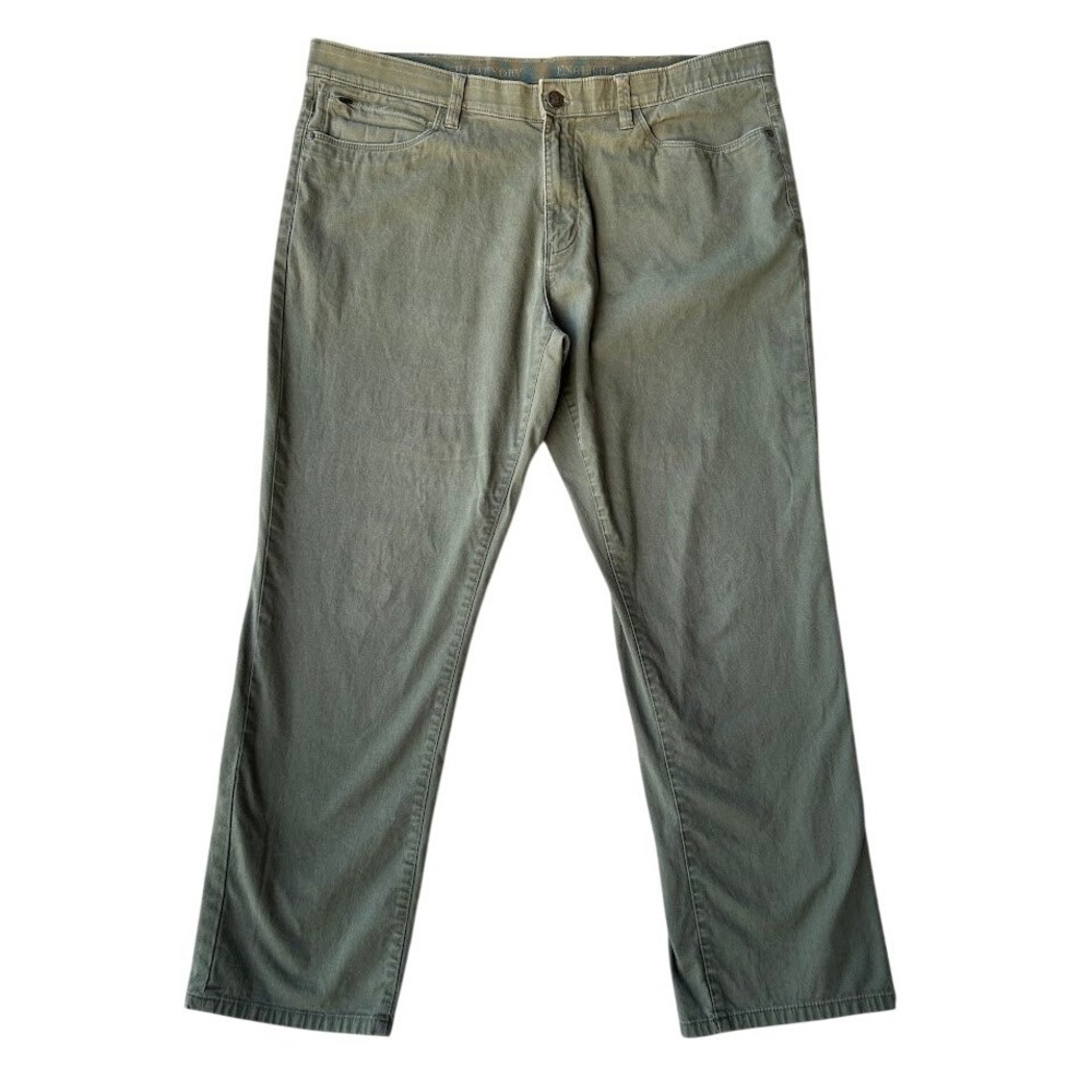 English Laundry Mens Olive Green Straight Leg Five Pocket Canvas Pants 38x30